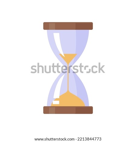 The hourglass is running out of time. end of deadline