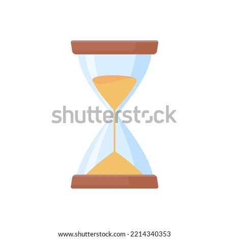 The hourglass is running out of time. end of deadline
