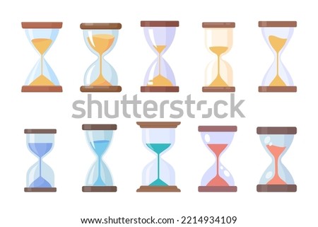 The hourglass is running out of time. end of deadline