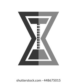 Hourglass or sand clock isolated icon, time and concept design.