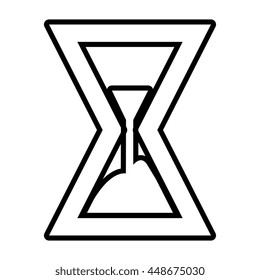 Hourglass or sand clock isolated icon, time and concept design.