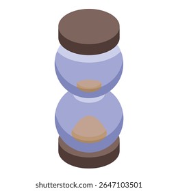 Hourglass with sand flowing through the bulbs, measuring the passing time