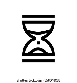 Hourglass, sand glass, time is money line icon. Pixel perfect fully editable vector icon suitable for websites, info graphics and print media.