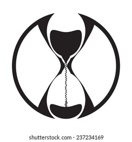 Hourglass, Sand Glass. Vector Illustration