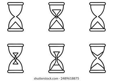 Hourglass Sand line art mesmerizing sand sketch