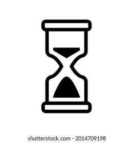 Hourglass sand stopwatch icon. Loading pointer web or app UI symbol. Vector illustration isolated on white background.