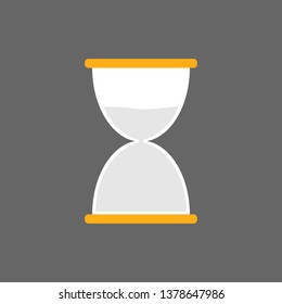 Hourglass, sand, time icon. Vector illustration, flat design.