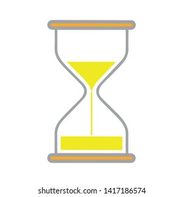 Hourglass, sand, time icon. Vector illustration, flat design