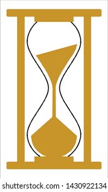 Hourglass, sand, time icon. Vector illustration, flat design