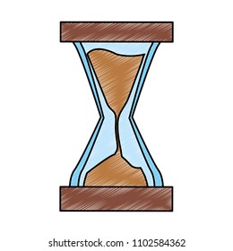 Hourglass sand time scribble