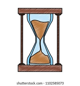 Hourglass sand time scribble
