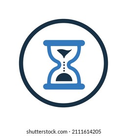 Hourglass sand time or timer icon