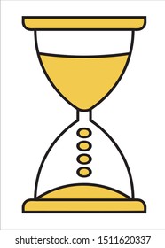 hourglass sand time vector design