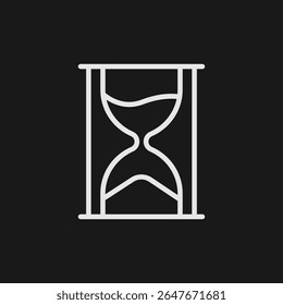 Hourglass Sand Timer Icon for Approaching Deadlines, the Passage of Time, and Historical Measurement