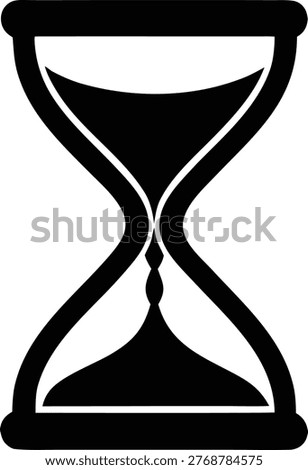 Hourglass sand timer icon silhouette