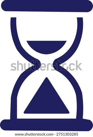 Hourglass Sand Timer Icon Time Countdown Deadline Waiting Concept Business Time Management Symbol Minimal Vector Illustration