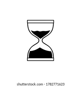 Hourglass, sand timer icon vector illustration logo template