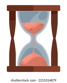 icono aislado del temporizador de arena de vidrio horario