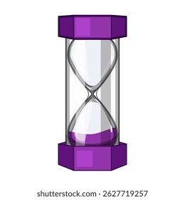 hourglass sand timer kids cartoon. playtime learning, fun visual, tool patience hourglass sand timer kids sign. isolated symbol vector illustration