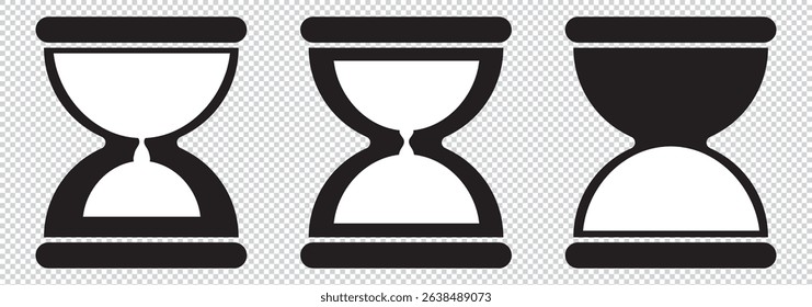 Hourglass sand timer time clock countdown deadline urgency icon vector graphic EPS 10
