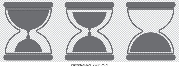 Hourglass sand timer time clock countdown deadline urgency icon vector graphic EPS 10