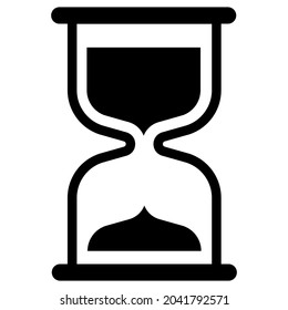 Hourglass Sandglass Black Outline Hourglass Transparent Stock Vector ...