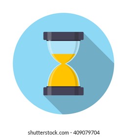 Hourglass, Sandglass Icon in Flat Style. Vector Illustration EPS10