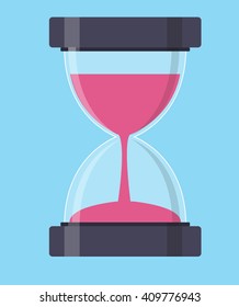 Hourglass, Sandglass Icon in Flat Style. Vector Illustration EPS10
