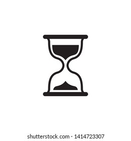 Hourglass, sandglass icon. Vector illustration . Editable stroke.