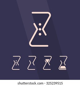 Hourglass, sandglass vector icons, icon for webdesign, time logo