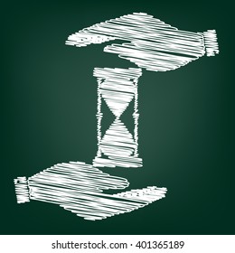 Hourglass sign scrible effect 