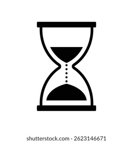 hourglass silhouette icon vector design template