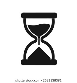"Hourglass Silhouette Icon Vector Illustration"