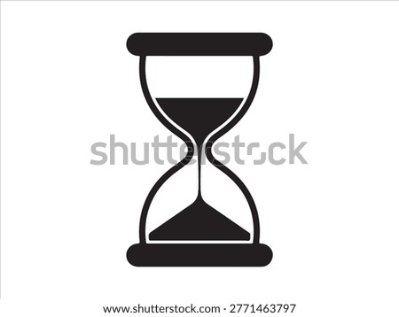Hourglass silhouette illustration vector time sand clock deadline concept design