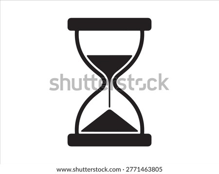 Hourglass silhouette illustration vector time sand clock deadline concept design