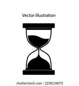 Hourglass silhouette vector illustration. Contour.