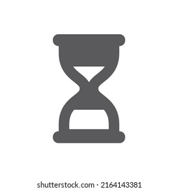 Hourglass simple black vector icon. Sand clock glyph symbol.