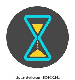 Hourglass simple flat round vector icon
