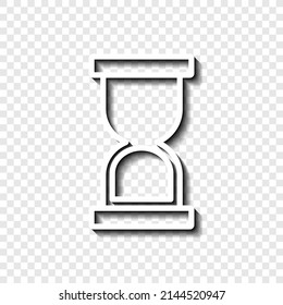 Vector de iconos simple de vidrio de color. Diseño plano. Blanco con sombra en la cuadrícula transparente.ai