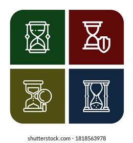 hour-glass simple icons set. Contains such icons as Hourglass, Sand clock, can be used for web, mobile and logo