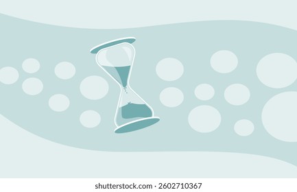 hourglass simple illustration concept for running time
