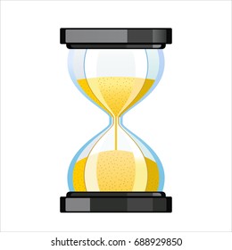 hourglass. Simple sand-glass timer. Sand clock icon vector illustration