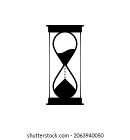 Una cristalera de forma sencilla, de color negro, sobre un fondo blanco. Imagen vectorial.