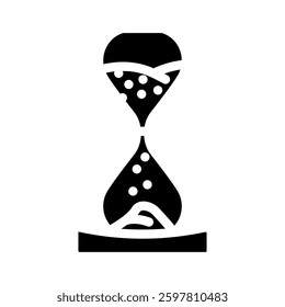 hourglass slow living glyph icon vector. hourglass slow living sign. isolated symbol illustration