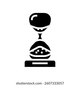 hourglass slow living glyph icon vector. hourglass slow living sign. isolated symbol illustration