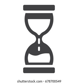 Hourglass solid icon, business and deadline, vector graphics, a glyph pattern on a white background, eps 10.