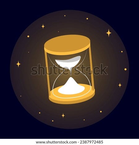 hourglass with stars, hourglass, sand clock