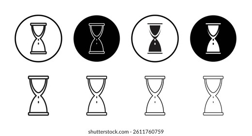 Hourglass start icon Flat line symbol