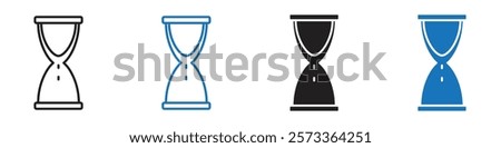 Hourglass start icon Flat line symbol