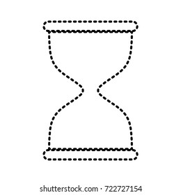 hourglass sticker  vector illustration